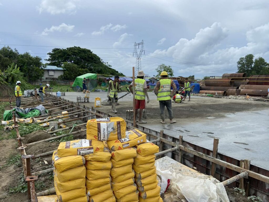 Warehouse Floor Hardener Coating at Shwe Taung Warehouse